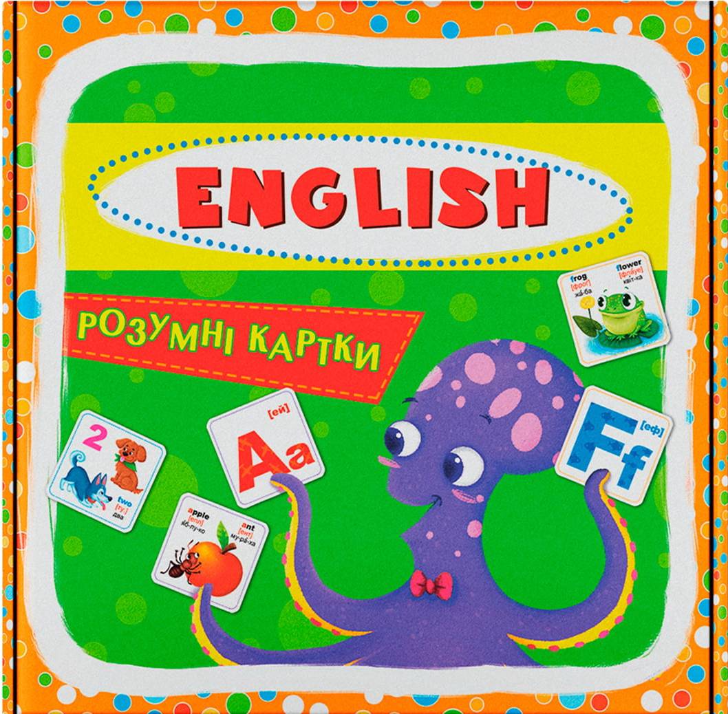 Карточки обучающие Crystal Book Умные. Английский ABC. 30 карточек (9789669369642)