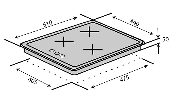 Фото - Варильна поверхня газова Ventolux HG430-G3G CEST (IVORY)