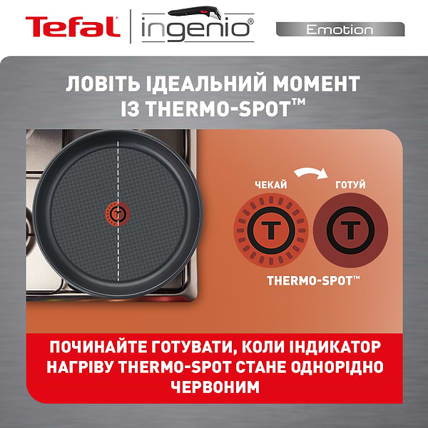 Фото - Набір посуду зі знімною ручкою Tefal L925SA14 Ingenio Emotion 10 пр.