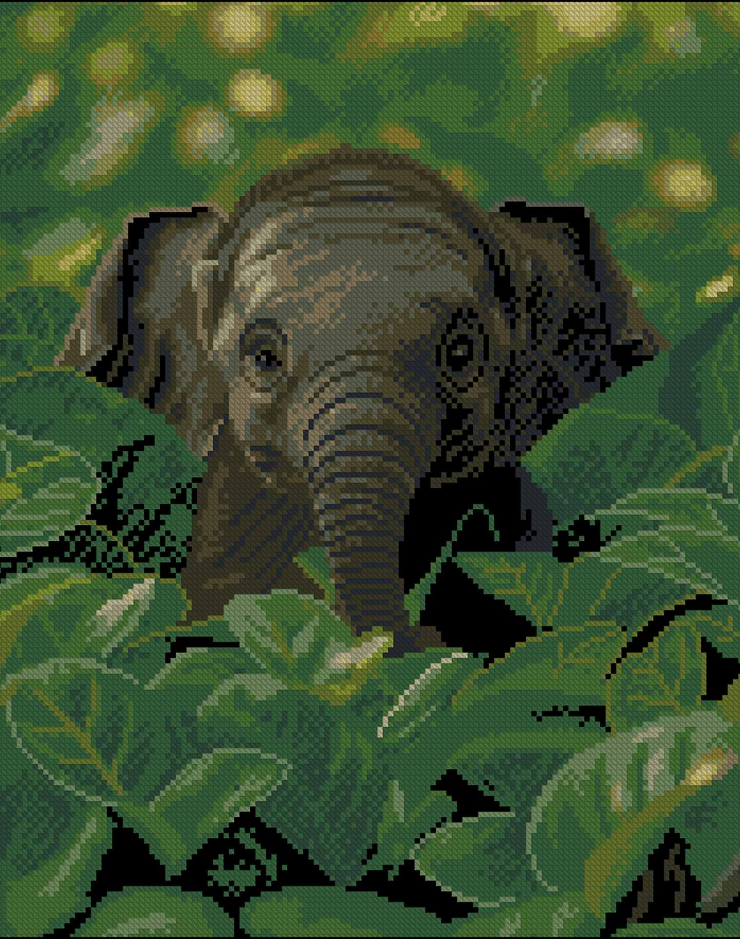 Алмазная живопись Strateg Счастливый слоненок 40х50 (ZAV4050-51)