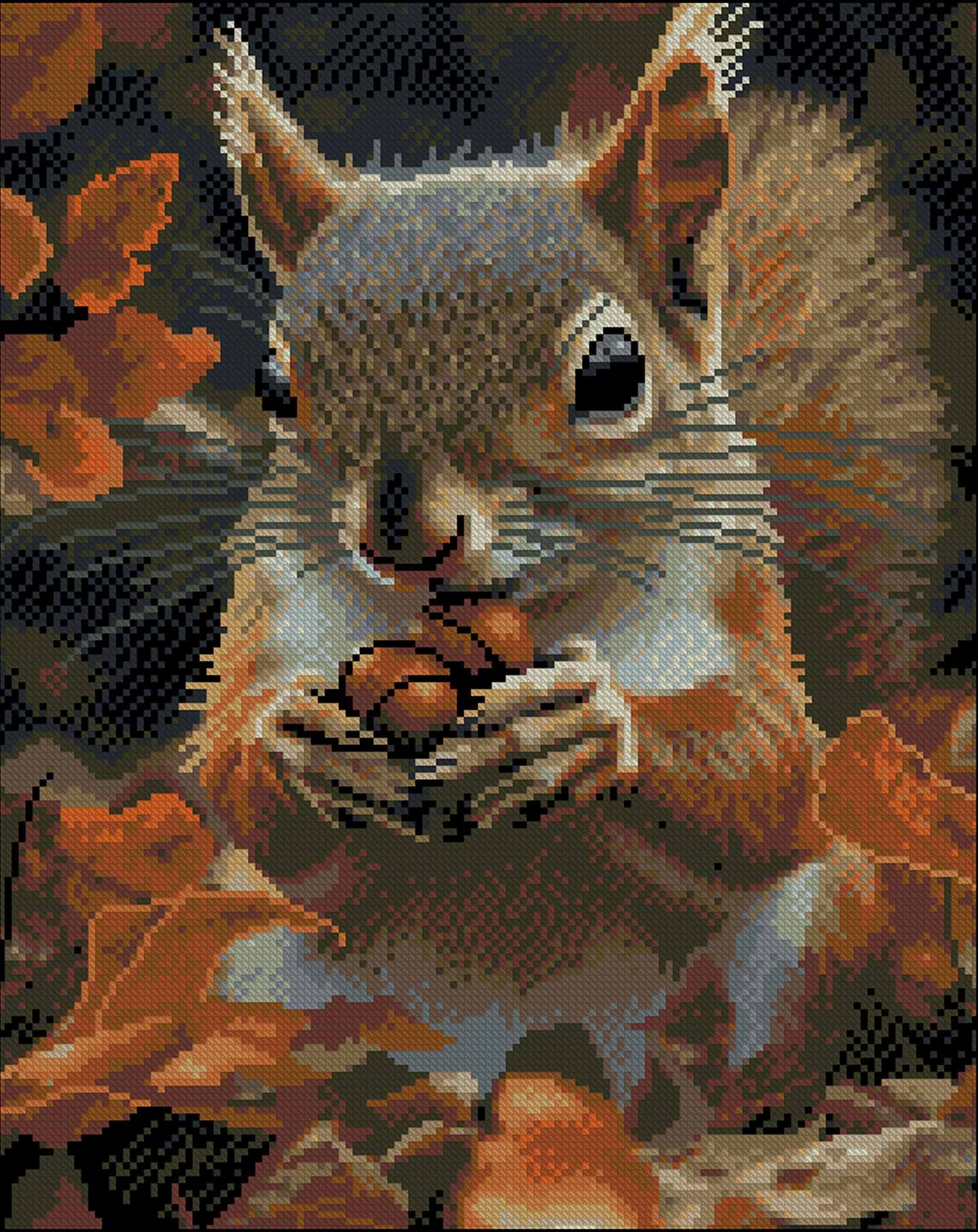 Алмазная живопись Strateg Осенняя белка 40х50 (ZAV4050-52)