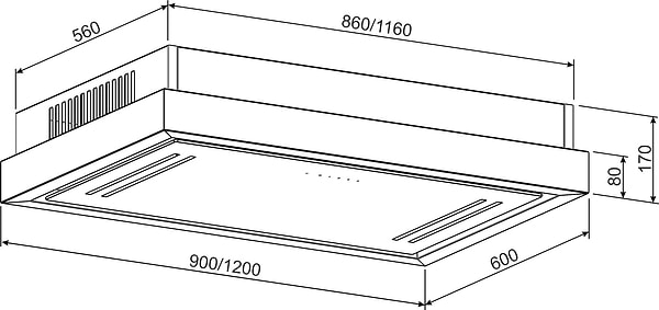 Фото - Вытяжка встраиваемая GRANADO Alia 2914-1800 Black Glass