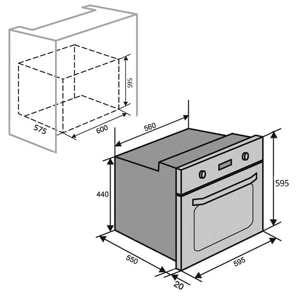 Фото - Духовой шкаф электрический Ventolux BRISTOL 6 MT (WH)