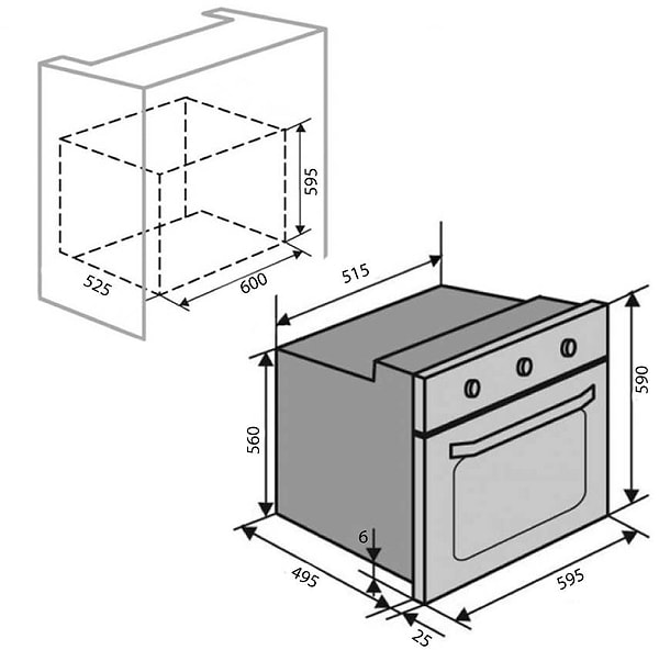 Фото - Духовой шкаф Ventolux EO60MT-6K BK