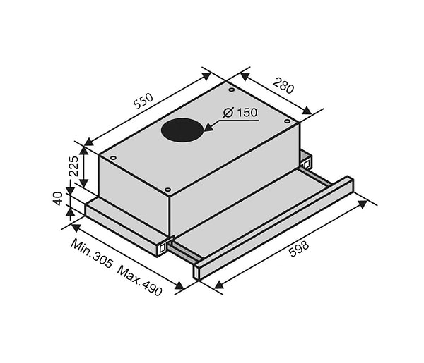 Фото - Вытяжка встраиваемая Ventolux GARDA 60 IVORY (650) IT H