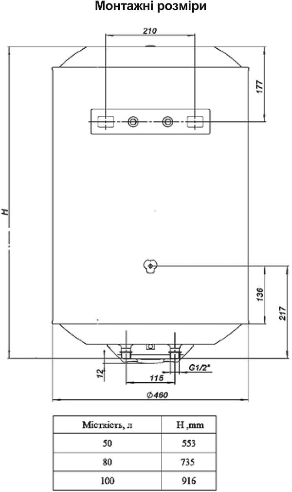 Фото - Водонагрівач Grunhelm GBH A-80