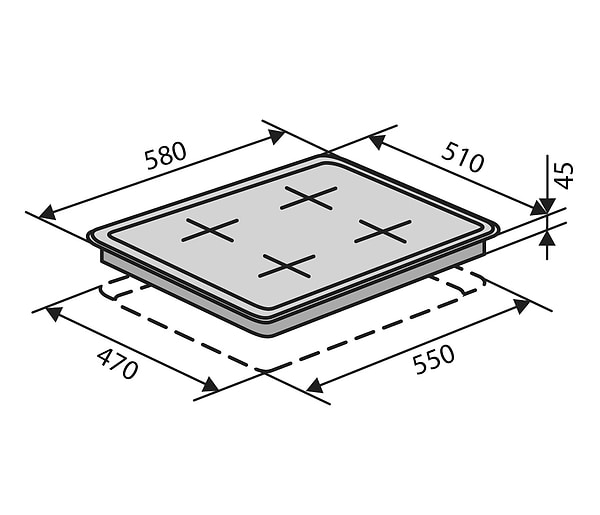 Фото - Варильна поверхня комбінована Ventolux HG622 B3 S (BK)