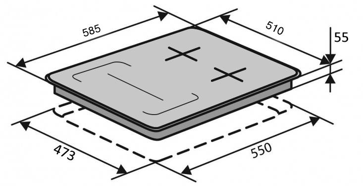 Фото - Варочная панель газовая Ventolux HG622 B9G CS I (BK)