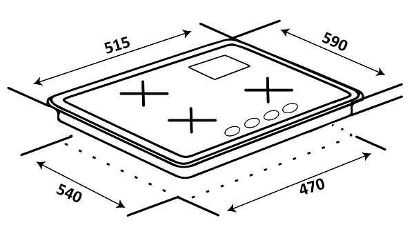 Фото - Варильна поверхня газова Ventolux HG631-A3MC CEST (AN)