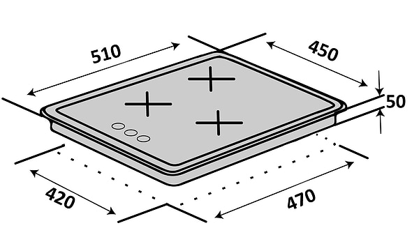 Фото - Уцінка - Варильна поверхня газова Ventolux HG430 CS (X) 7