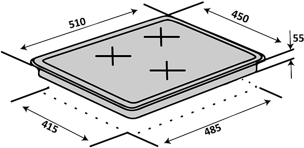 Фото - Варильна поверхня електрична Ventolux HI 43 TC FBS