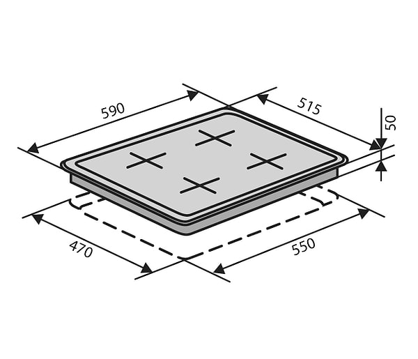 Фото - Варильна поверхня газова Ventolux HSF640-D3 CS (X)