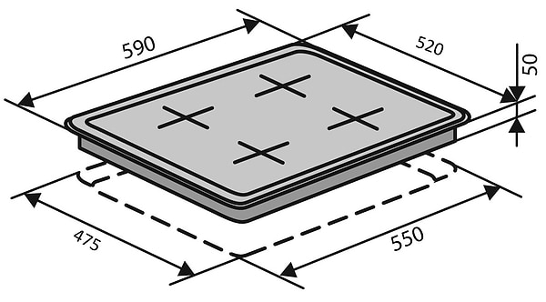 Фото - Варильна поверхня газова Ventolux HSF640-T3G CEST (IVORY)