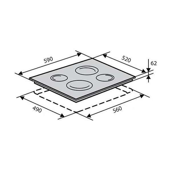 Фото - Варильна поверхня електрична Ventolux HV 66 TC
