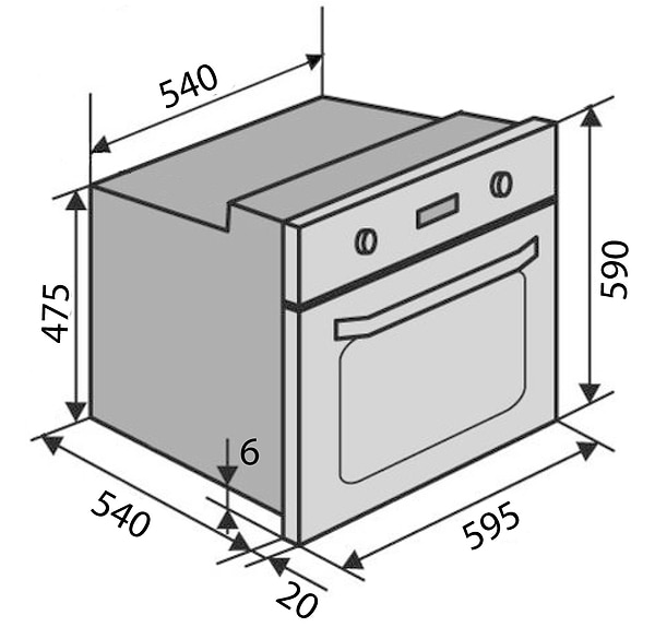 Фото - Духовой шкаф газовый Ventolux LAS VEGAS 6 TC ESG R (BK)