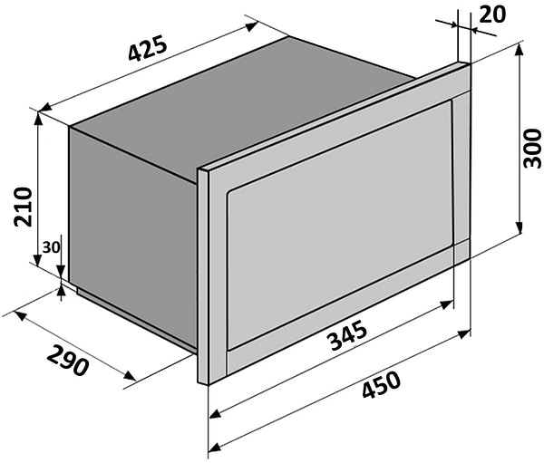 Фото - Микроволновая печь (СВЧ) встраиваемая Ventolux MWBI 15 G BK TC
