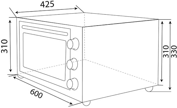 Фото - Печь электрическая Ventolux NIKA 45 BK/X 2G