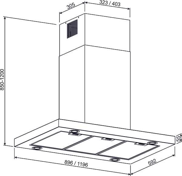 Фото - Вытяжка декоративная GRANADO Segovia 5913-1200 Inox