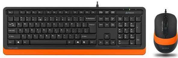 Клавіатура+миша A4tech F1010 (Orange) - Фото 1
