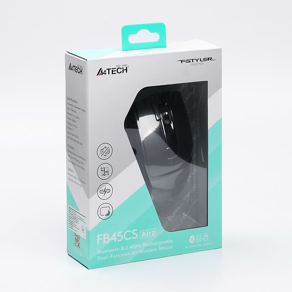 Фото - Миша бездротова A4tech FB45CS Air2 (Stone Grey)