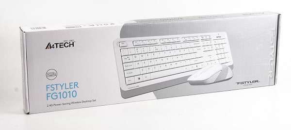 Фото - Уцінка - Клавіатура + миша бездротова A4tech FG1010 (White)