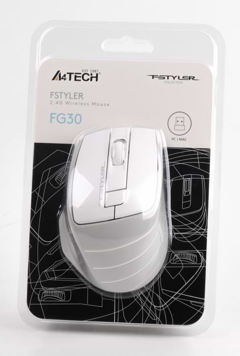 Фото - Миша бездротова A4tech FG30 (Grey/White)