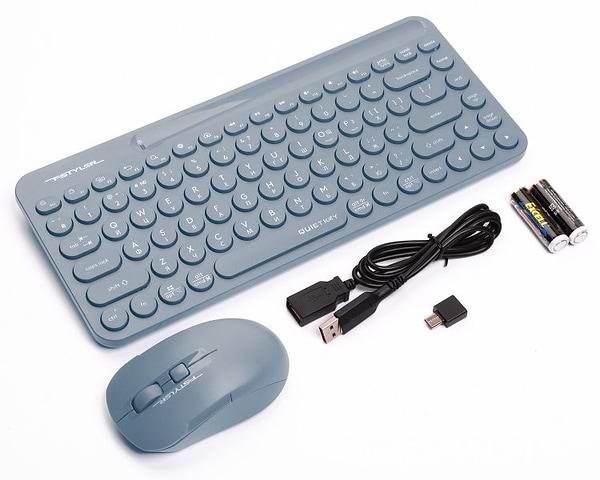 Фото - Уцінка - Клавіатура + миша бездротова A4tech FG3200 Air2 (Blue)