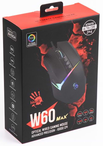 Фото - Мышь проводная игровая Bloody W60 Max (Stone Black)