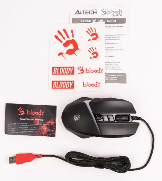 Фото - Мышь проводная игровая Bloody W60 Max (Stone Black)