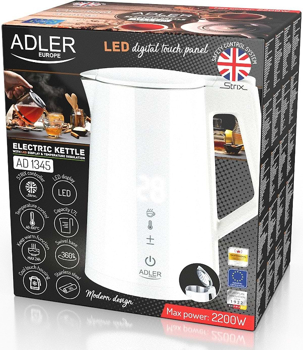 Фото - Электрический чайник Adler AD 1345 White