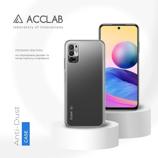 Фото - Чохол для смартфону ACCLAB Anti Dust for Xiaomi Redmi Note 10 5G (1283126553561)