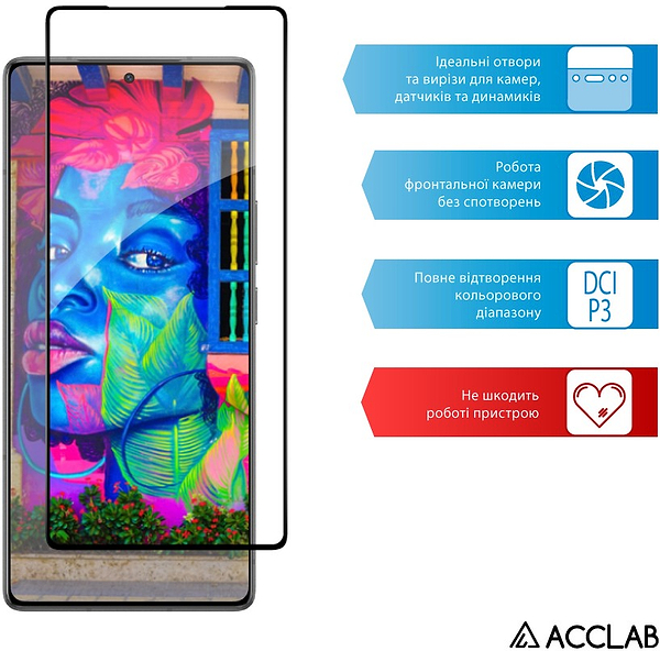 Фото - Защитное стекло для смартфона ACCLAB 9H for Infinix Note 50 / Note 50 Pro+ / Note 50 Pro Black (1283126627811)