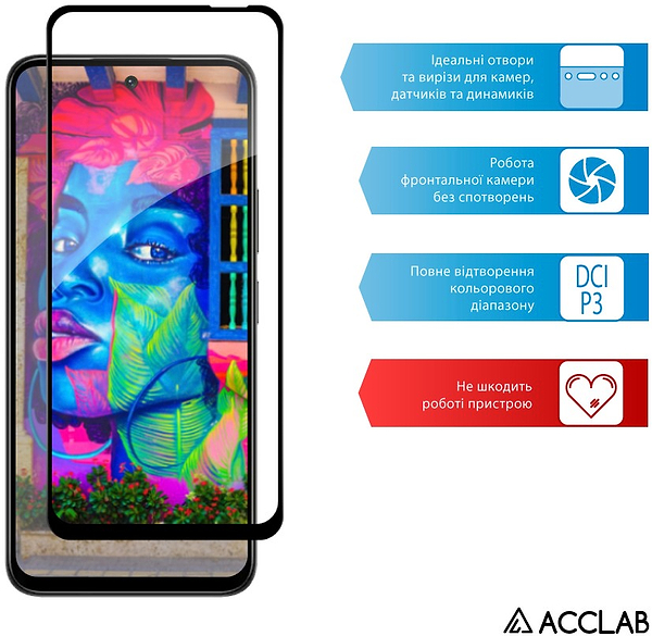 Фото - Захисне скло для смартфону ACCLAB 9H for Infinix Smart 10 Black (1283126628016)