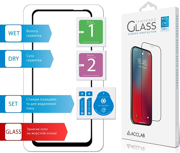 Фото - Захисне скло для смартфону ACCLAB 9H for Infinix Smart 10 Black (1283126628016)
