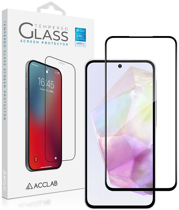 Фото - Захисне скло для смартфону ACCLAB 9H for Samsung Galaxy A37 Black (1283126634857)