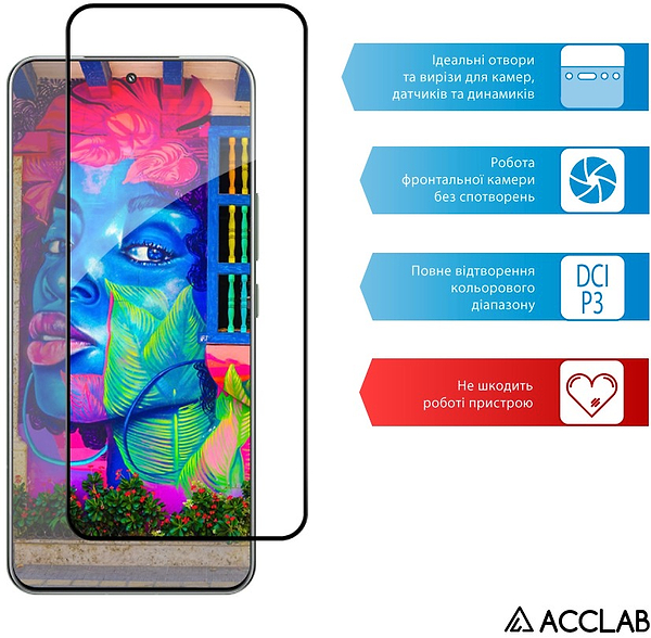 Фото - Захисне скло для смартфону ACCLAB 9H for Xiaomi 15 Pro Black (1283126625428)