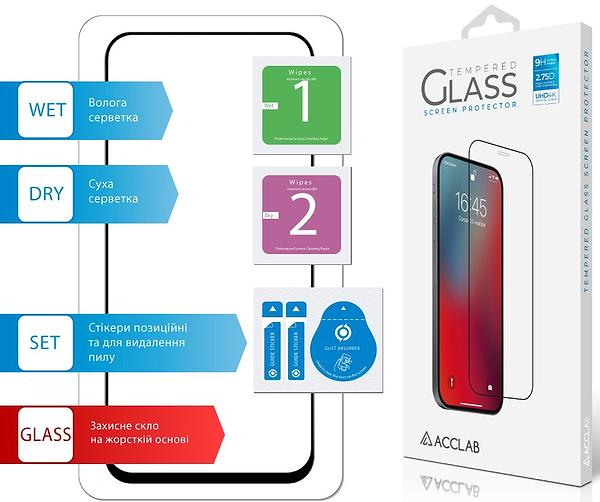 Фото - Захисне скло для смартфону ACCLAB 9H for Xiaomi Redmi 15 / Redmi 15 4G Black (1283126625732)