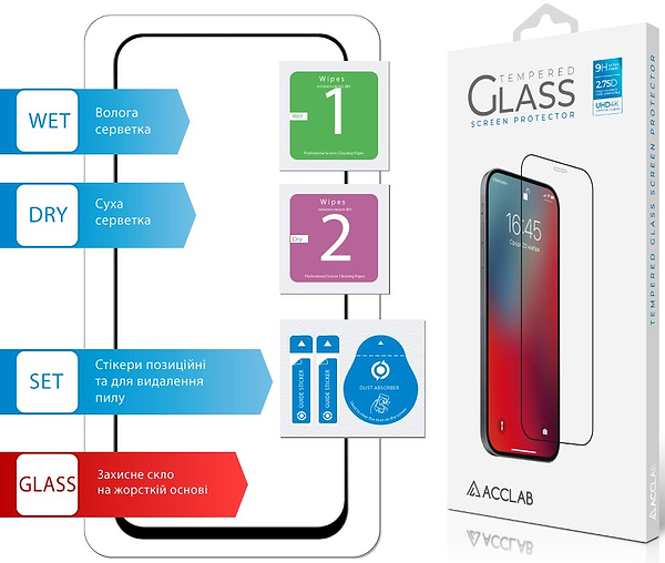 Фото - Захисне скло для смартфону ACCLAB 9H for Xiaomi Redmi 15 4G / Redmi 15 Black (1283126625688)
