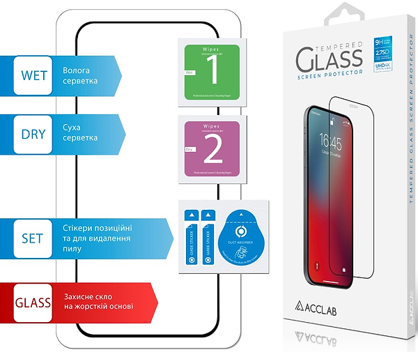 Фото - Захисне скло для смартфону ACCLAB 9H 3D for Xiaomi Redmi Note 15 Pro 4G (1283126635519)
