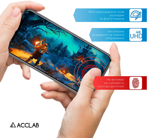 Фото - Захисне скло для смартфону ACCLAB Full Glue for Oppo A98 Black (1283126583520)