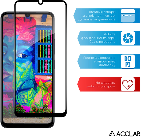 Фото - Захисне скло для смартфону ACCLAB Full Glue for Xiaomi Poco C65 Black (1283126583636)