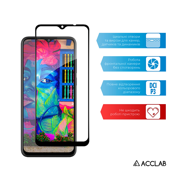 Фото - Захисне скло для смартфону ACCLAB Full Glue for ZTE Blade A53 Black (1283126583278)