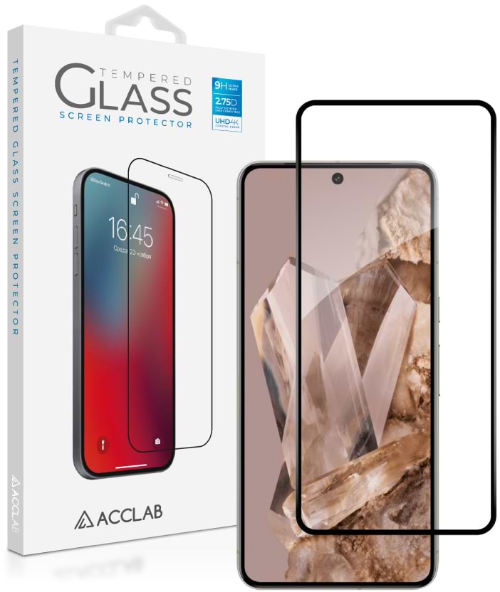 Защитное стекло для смартфона ACCLAB Full Glue for Google Pixel 8 Pro Black (1283126582714)