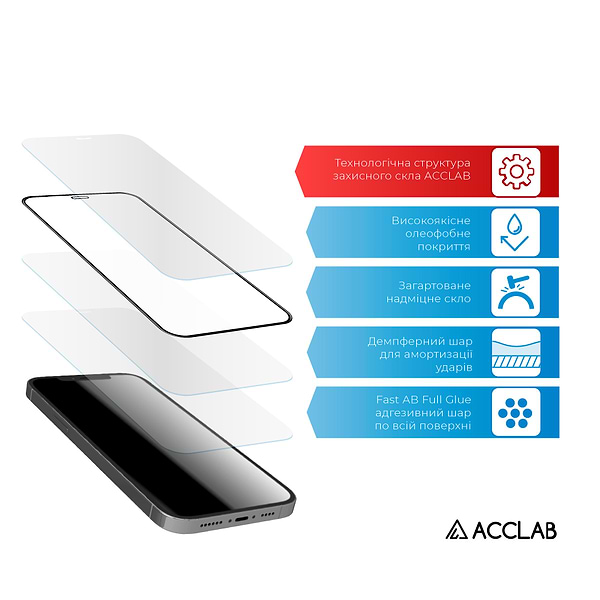 Фото - Захисне скло для смартфону ACCLAB Full Glue for Moto G84 (1283126582332)