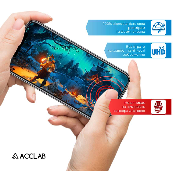 Фото - Захисне скло для смартфону ACCLAB Full Glue for Realme 9i Black (1283126531156)