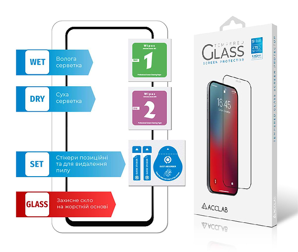 Фото - Захисне скло для смартфону ACCLAB Full Glue for Realme 9i Black (1283126531156)