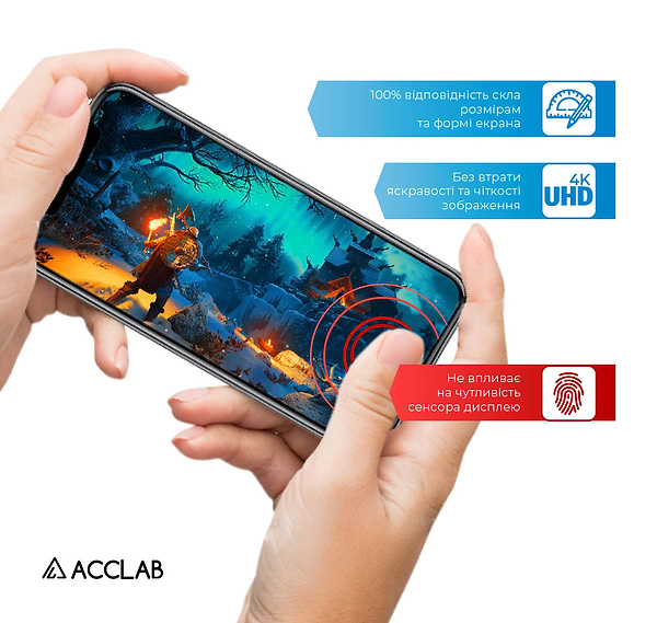 Фото - Защитное стекло для смартфона ACCLAB Full Glue for Realme C21 Black (1283126518386)