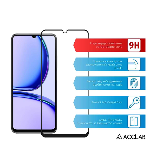 Фото - Захисне скло для смартфону ACCLAB Full Glue for Realme C53 (1283126577802)