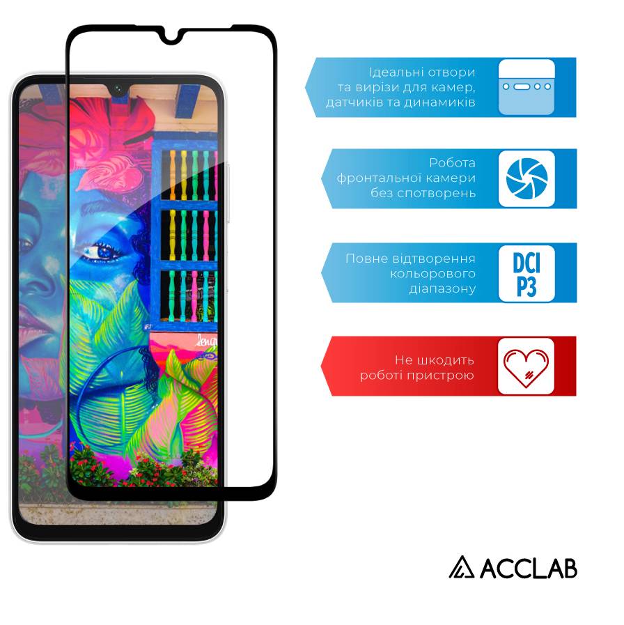 Фото - Захисне скло для смартфону ACCLAB Full Glue for Samsung A05S (1283126581908)
