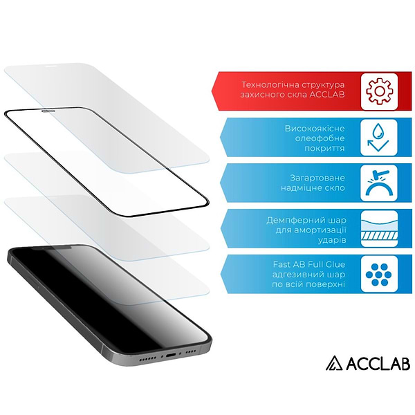 Фото - Захисне скло для смартфону ACCLAB Full Glue for Samsung A26 Black (1283126608025)